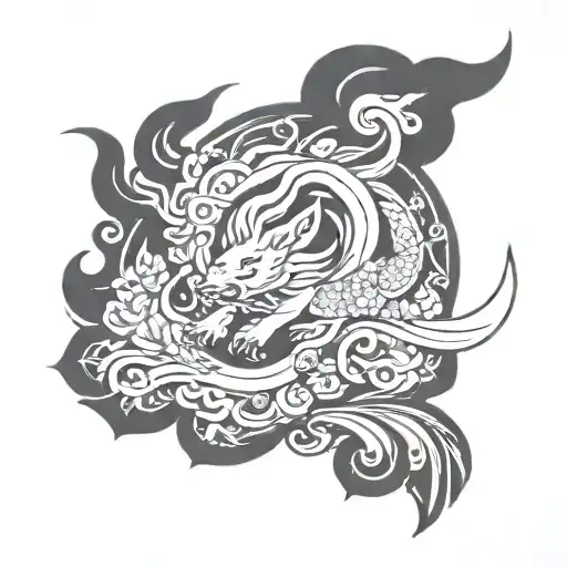 feng shui pixiu simbolism tattoo design idea