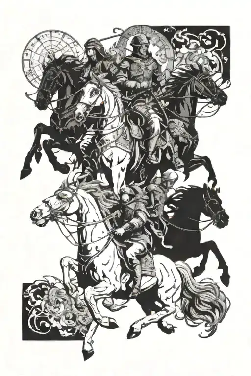 The Four Horsemen of the Apocalypse tattoo design idea