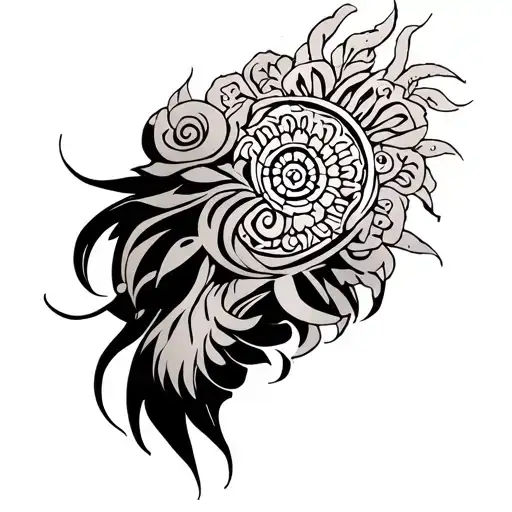 viryam tatto in sanskrit between shoulder blades of male tattoo design idea