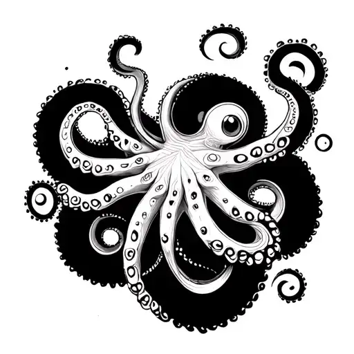 "Octopus motif" Fractal tattoo design idea