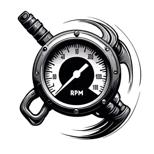 turbo and rpm gauge tattoo design idea