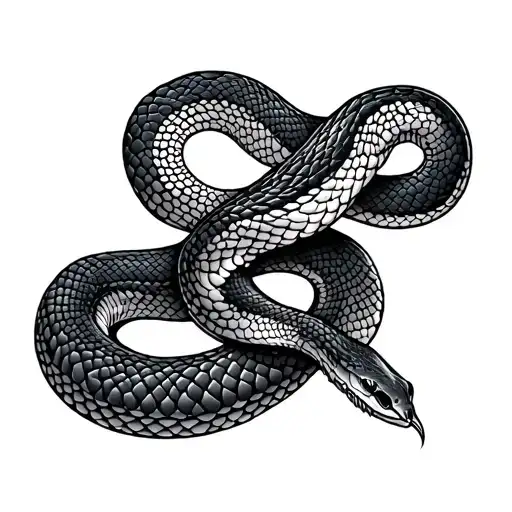 Twin Snake tattoo design idea