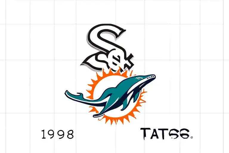1914 white sox logo combines with the 1998 miami dolphins logo tattoo design idea