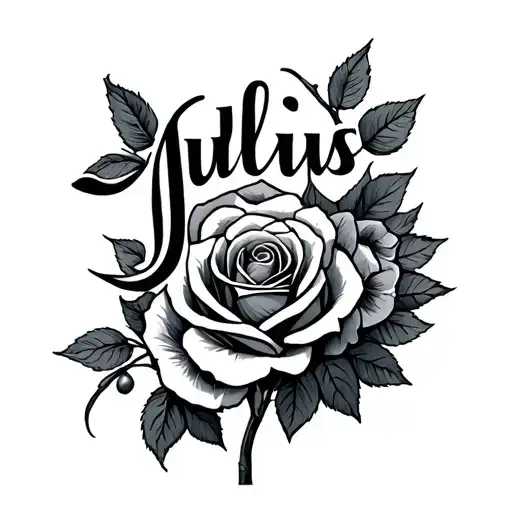 "Julius" roses tattoo design idea