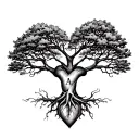 Anatomic heart, were are initials of my sons and WiFe, A, E, M. From this heart is growing tree of life. meant as the th tattoo design idea