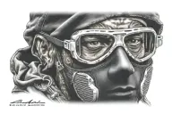 ski mask tattoo design idea