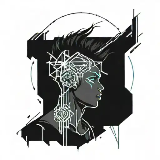 A self-made athletic boy who is passionate about music and rap. tattoo design idea