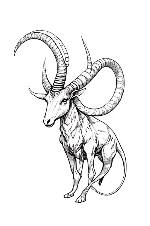 capricorn 1985 tattoo design idea