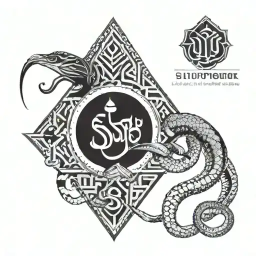 Geometrical tattoo design with Punjab/punjabi + Australia + Damru + quote from shivpuran & snake tattoo design idea