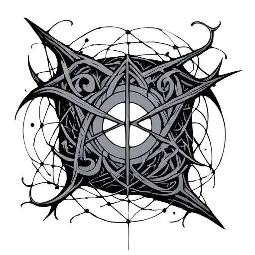 Wyrd symbol network tattoo design idea