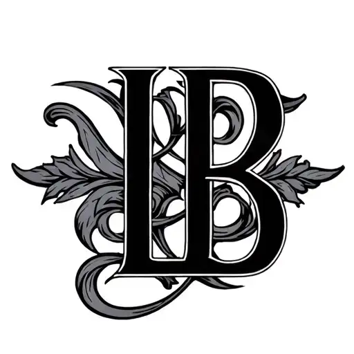 LB monogram tattoo design idea