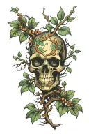 Poison tree branch tattoo design idea