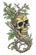 Poison tree branch tattoo design idea