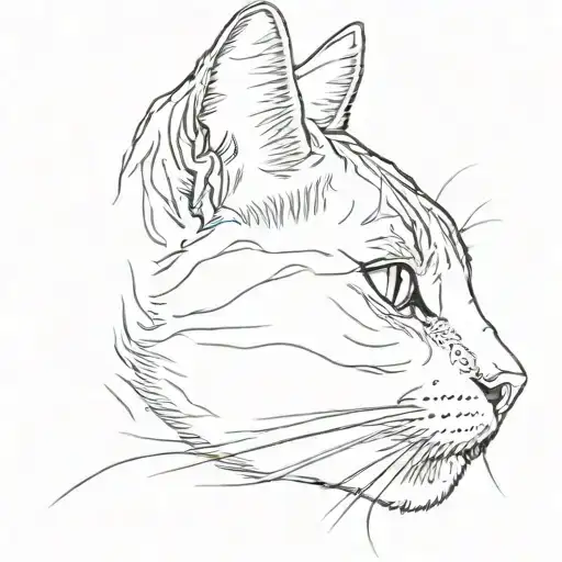 cat nose print tattoo design idea