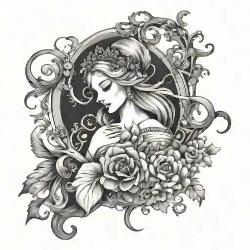 tattoo in the style of Russian fairy tales tattoo design idea
