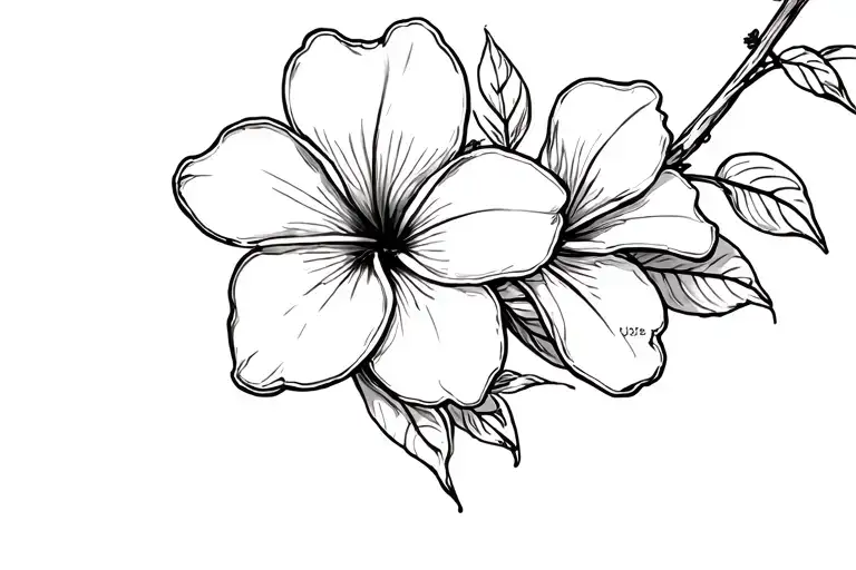frangipanis tattoo design idea