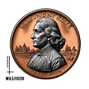 Washington state pressed penny design tattoo design idea