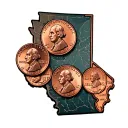 Washington state pressed penny design tattoo design idea
