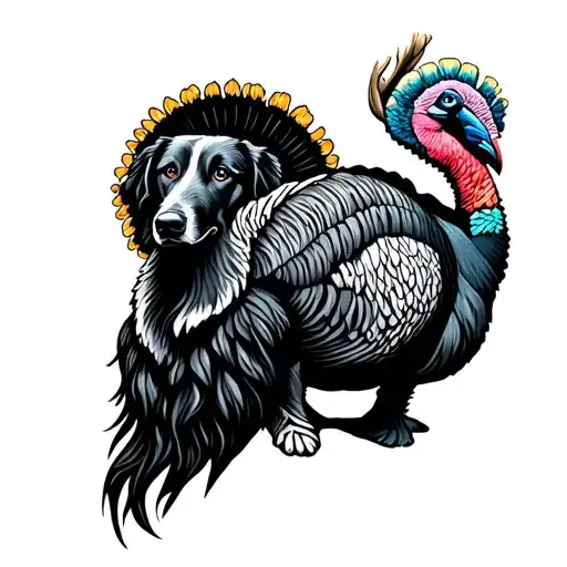 sheepdog,thin blue line, buck deer, turkey tattoo design idea