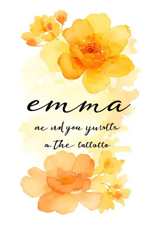 name emma tattoo design idea