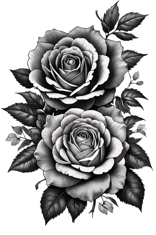 roses, Camellia represnting parents paint to represent my kids tattoo design idea