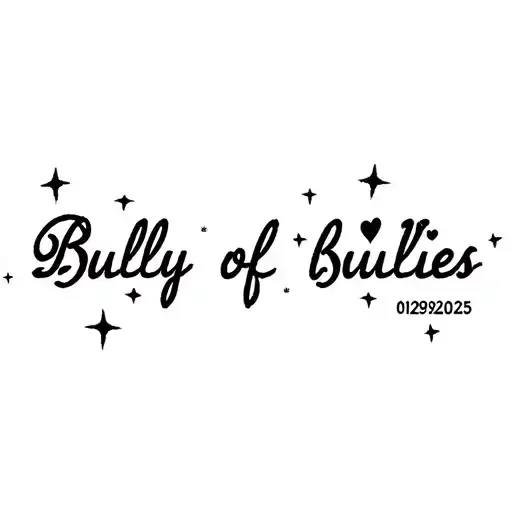 "Bully of all Bullies  01292025" arrowheart galaxy stars dolphins  tattoo design idea