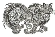 create a tattoo of a masculine persian boteh or paisley symbol on someones left pec with the tail of the boteh feeding u tattoo design idea