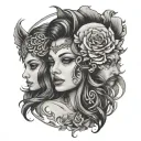 headshots tattoo design idea