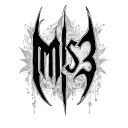 MS13 gothic font tattoo design idea