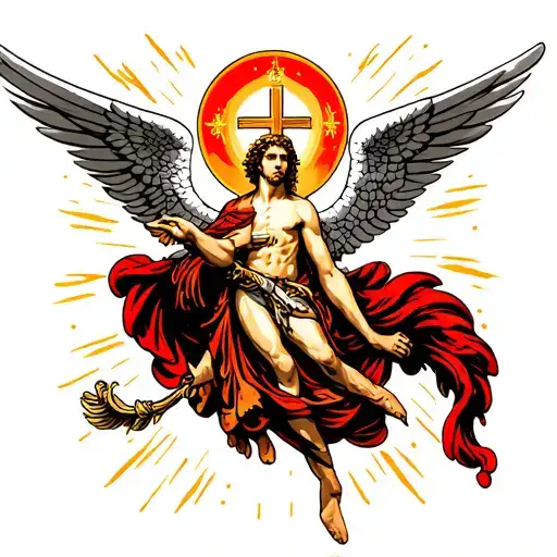 saint michael tattoo design idea