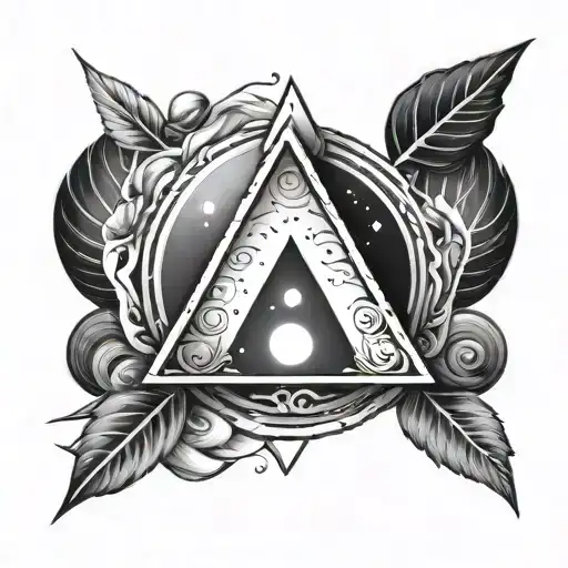 create a simple tattoo for your first tattoo. virgo sign, symbolism of the triangular earth element, daughter of the moon and d tattoo design idea