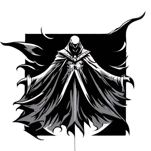 Cloak tattoo design idea