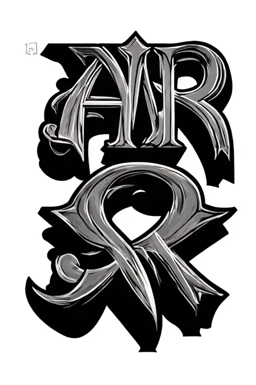 arawak letters tattoo design idea