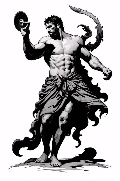 Man in the arena tattoo design idea