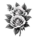 3 Rose tattoo design idea