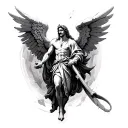 Archangel Michael tattoo design idea