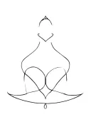 Cleavage tattoo design idea