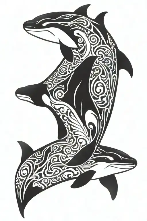 orca whale tattoo design idea