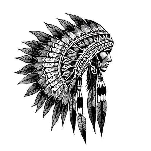 cherokee Indian tribal patterns tattoo design idea