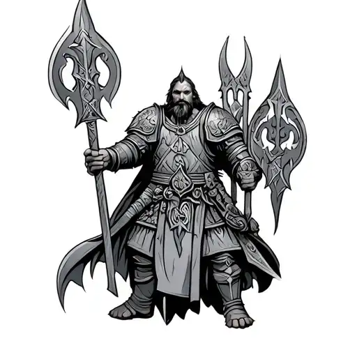 saxon warriors tattoo design idea