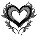 Heart Initials tattoo design idea