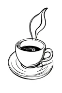 coffe composition java programmer developing tattoo design idea