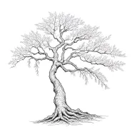 A willow tree tattoo design idea