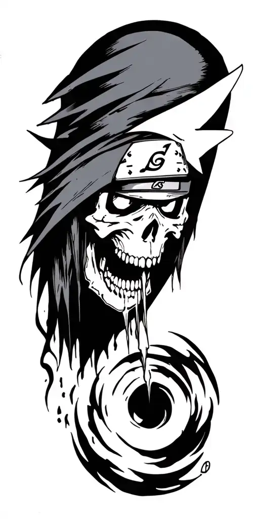 naruto reaper death seal sleave tattoo design idea