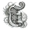 Scroll With Birthdate tattoo design idea