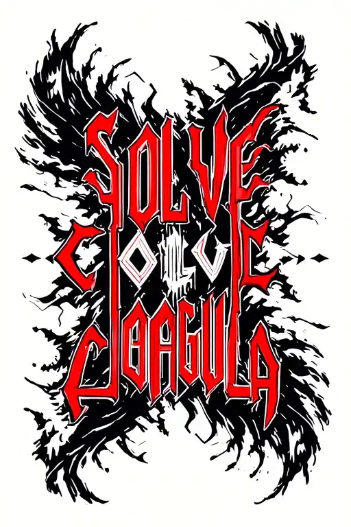 "SOLVE COAGULA" BELIAL with winds tattoo design idea