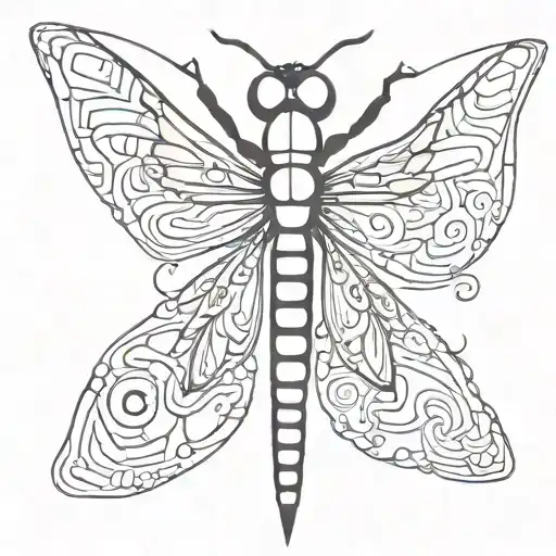 lung cancer dragonfly made tattoo design idea