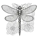 lung cancer dragonfly made tattoo design idea