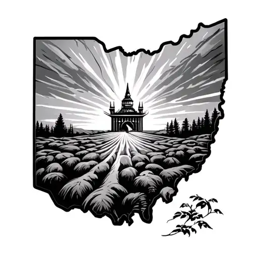 state of Ohio outline tattoo design tattoo design idea