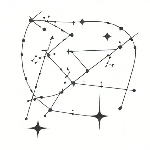 Sagittarius constellation tattoo design idea